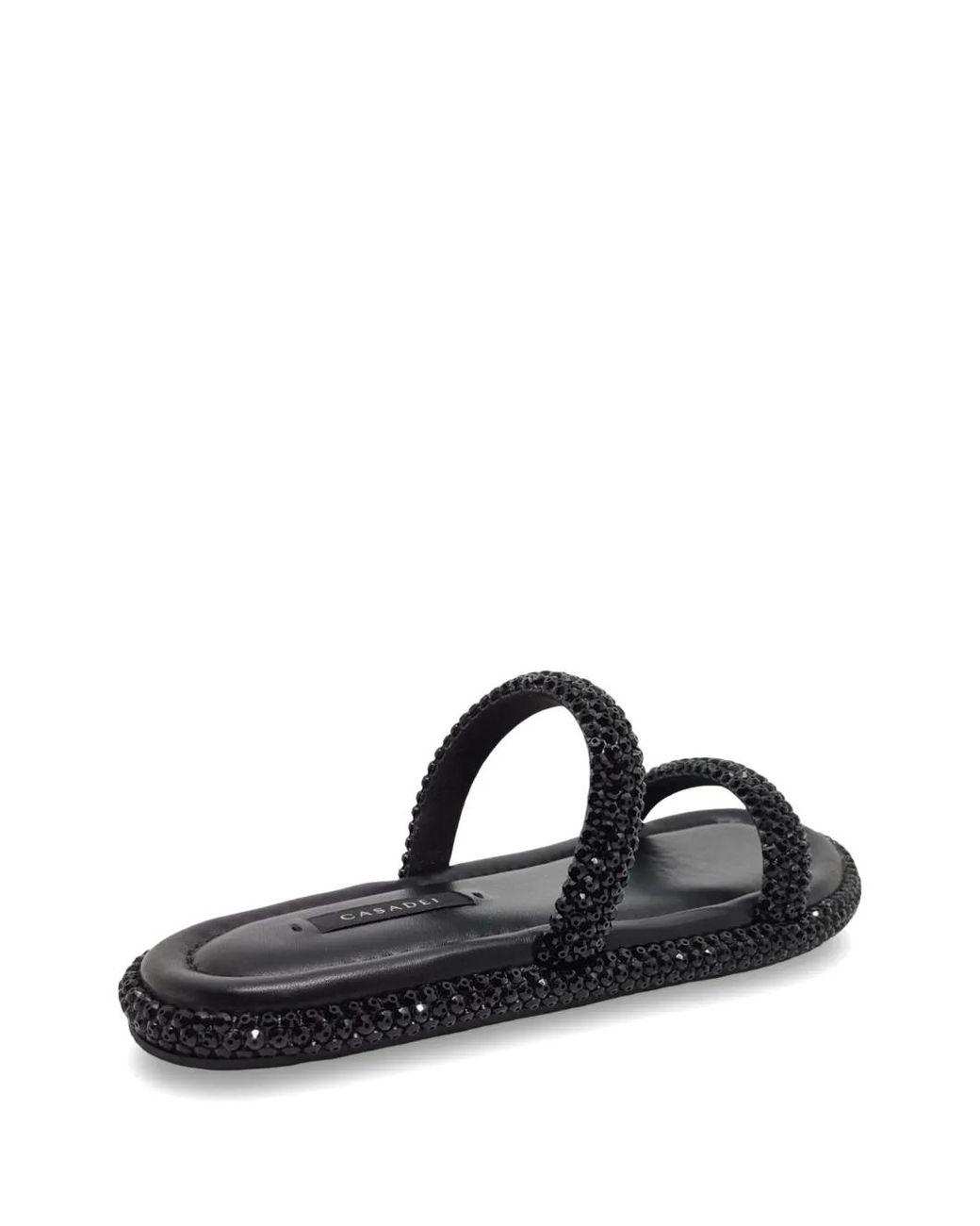 Casadei Black Sirio Flat Sandals