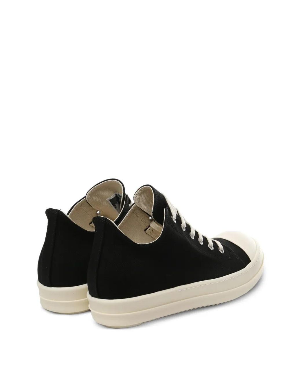 Rick Owens Black Lace-Up Fastening Sneakers for men