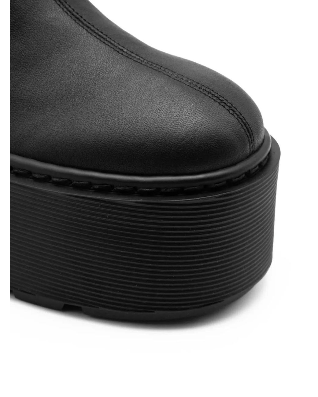 Vic Matié Black Platform Leather Ankle Boots
