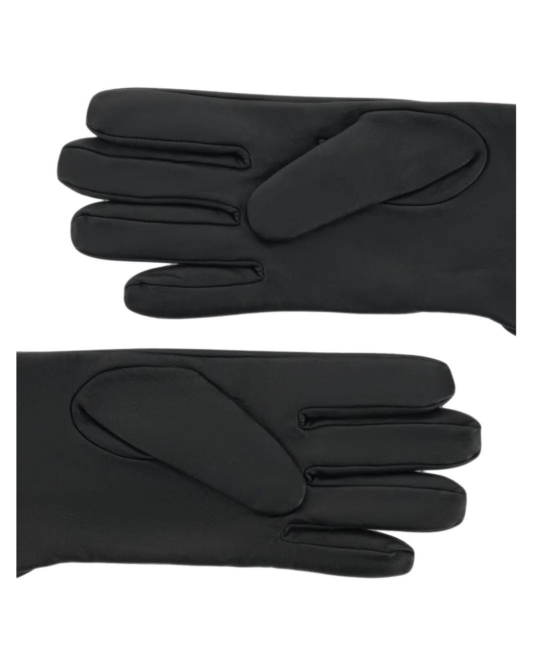 Boggi Black Leather Gloves for men