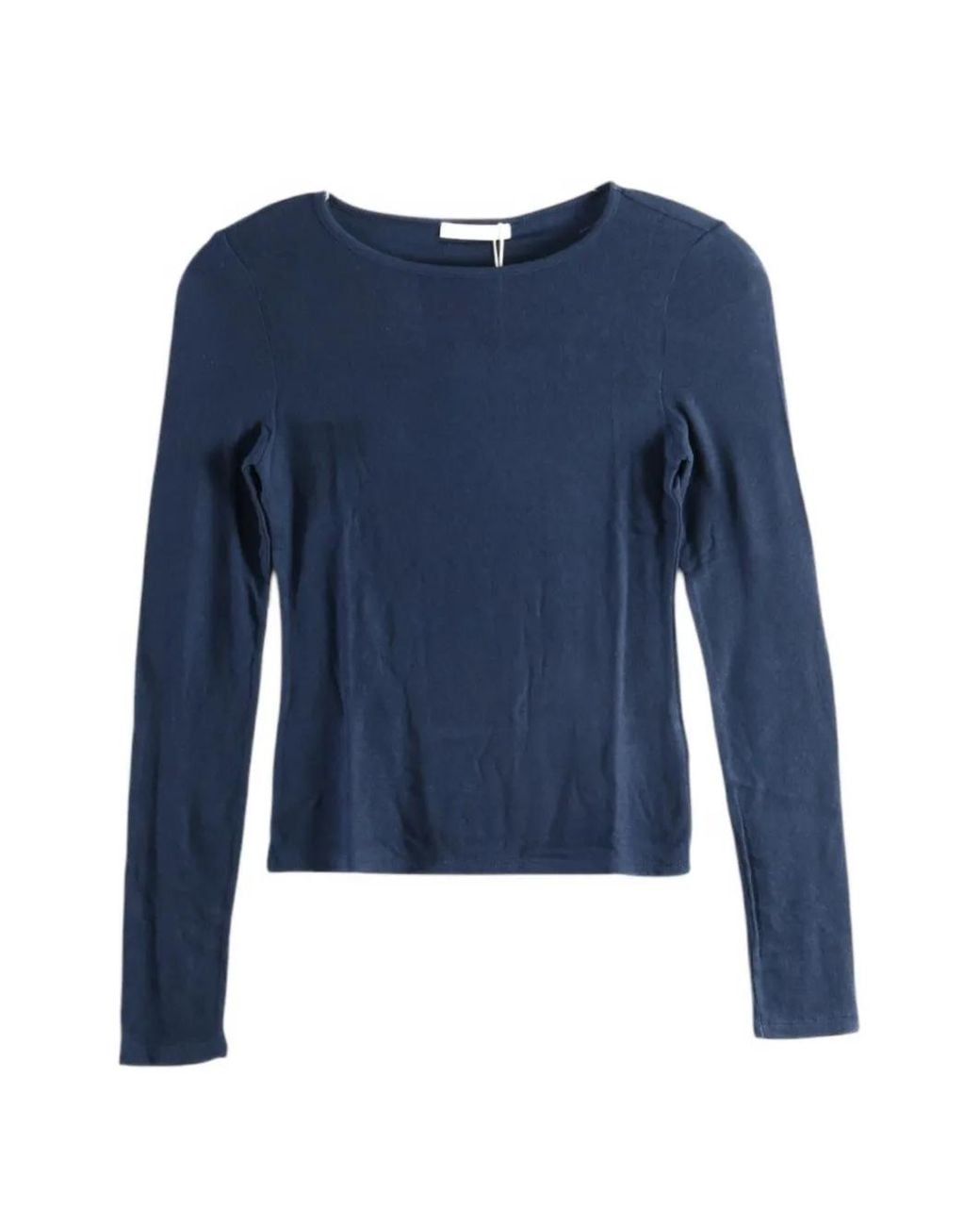 Amomento Blue Long-Sleeve Boat-Neck Top