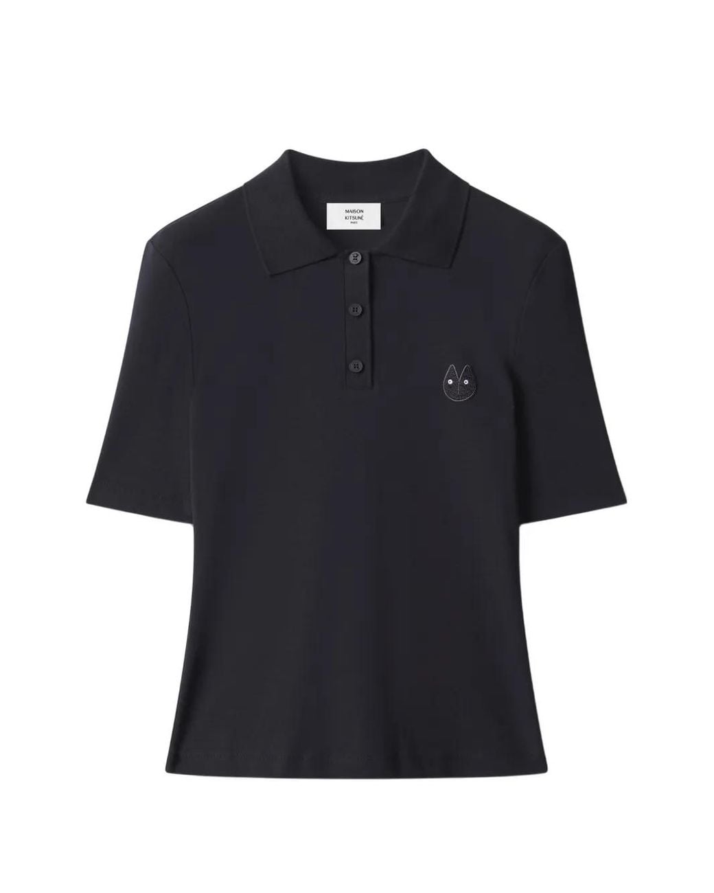 Maison Kitsuné Blue Fortune Fox Short-Sleeve Polo Shirt