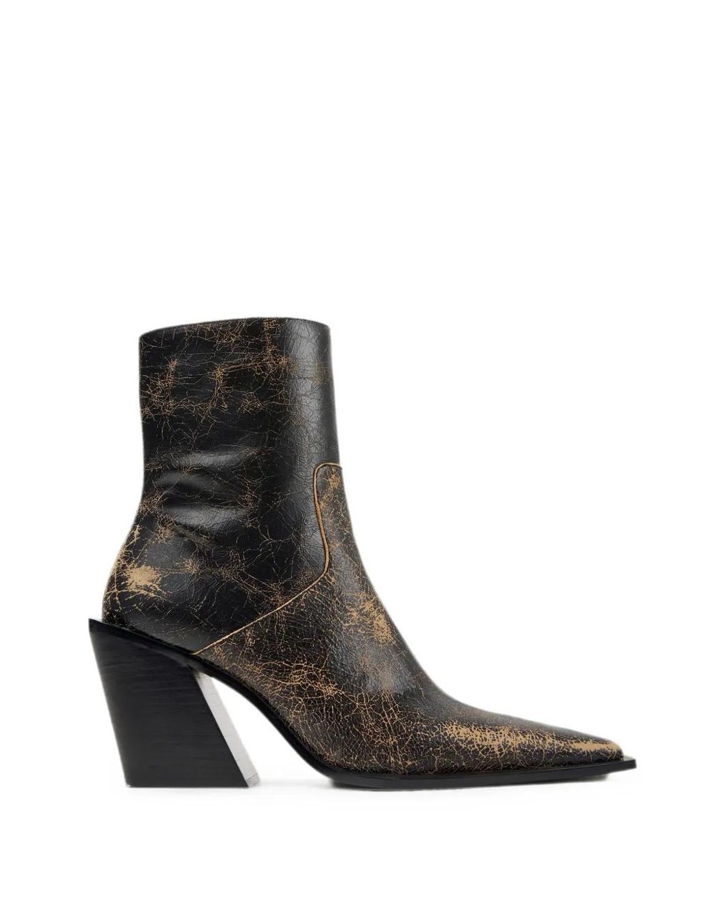 CAMPERLAB Black Escandalo Crackled-Effect Ankle Boots