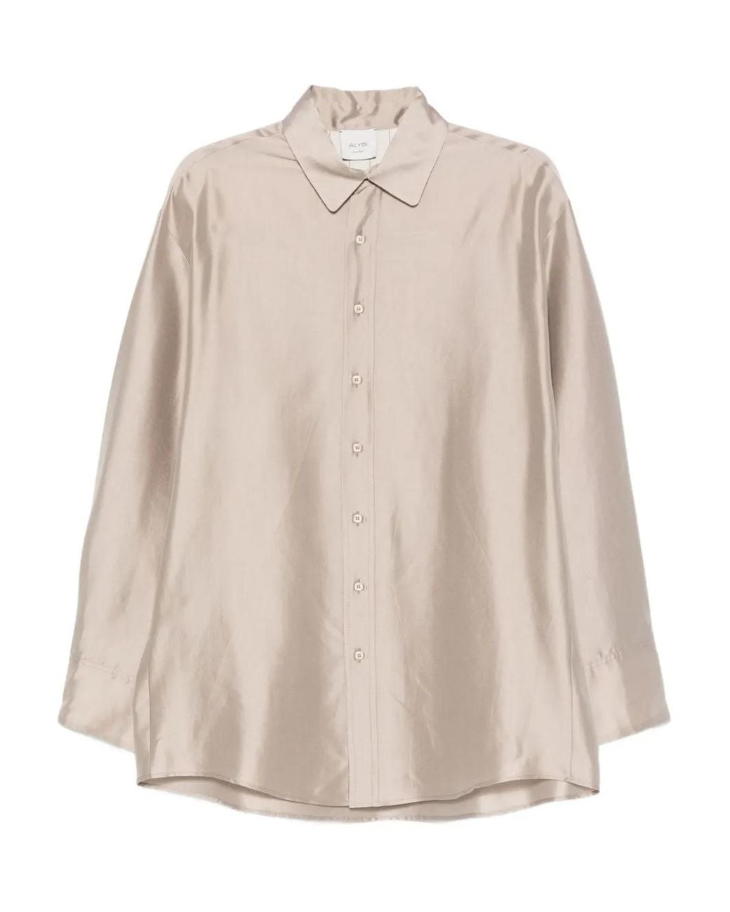 Alysi Natural Long-Sleeve Button-Up Shirt