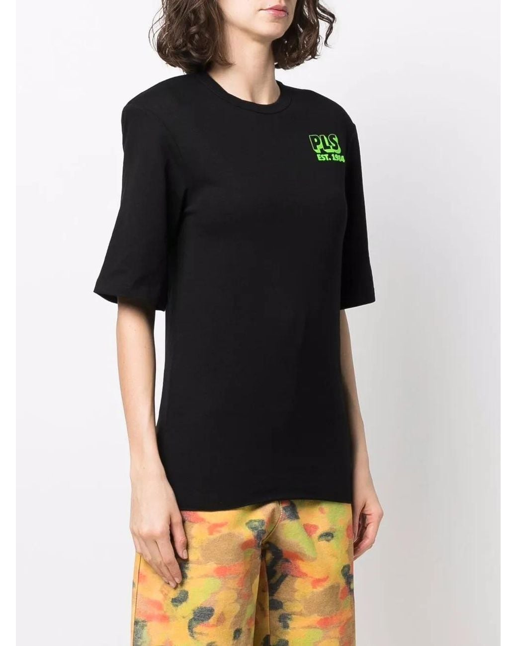 Philosophy Di Lorenzo Serafini Black Cotton Logo-Print T-Shirt