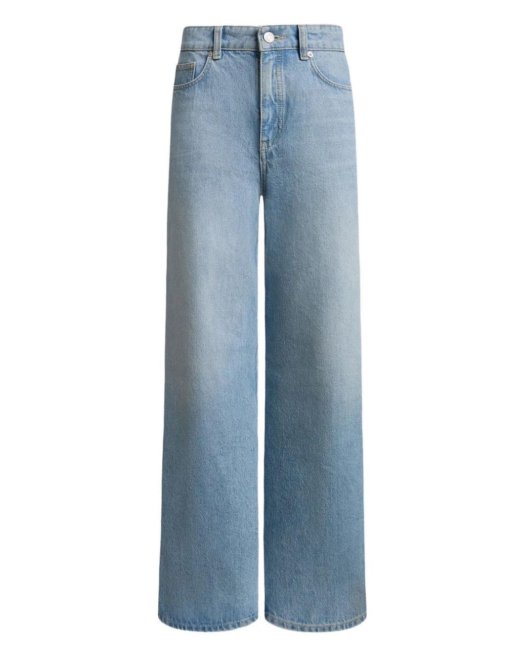 12 STOREEZ Blue 415 Wide-Leg Jeans