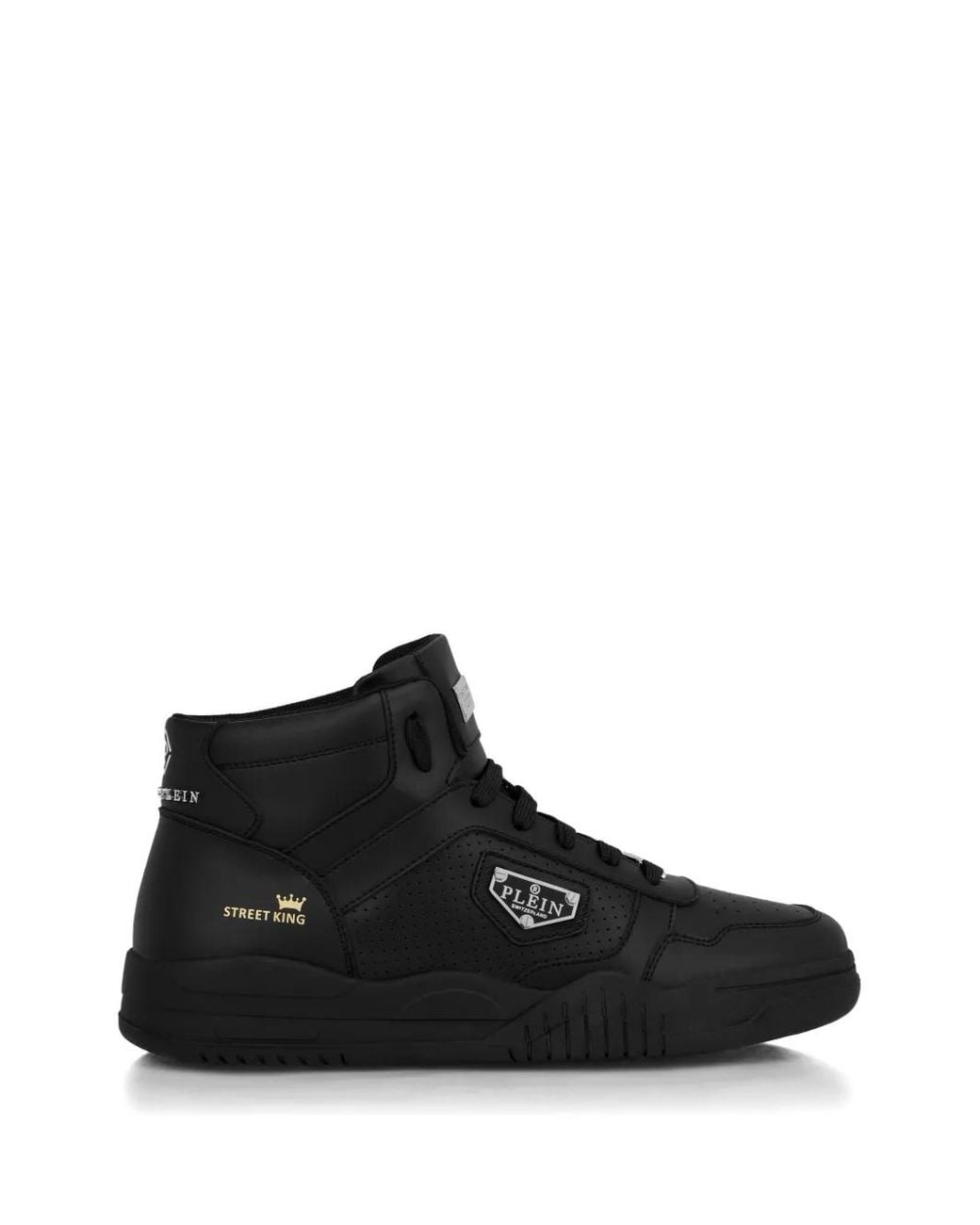 Philipp Plein Black Street King Lace-Up Sneakers
