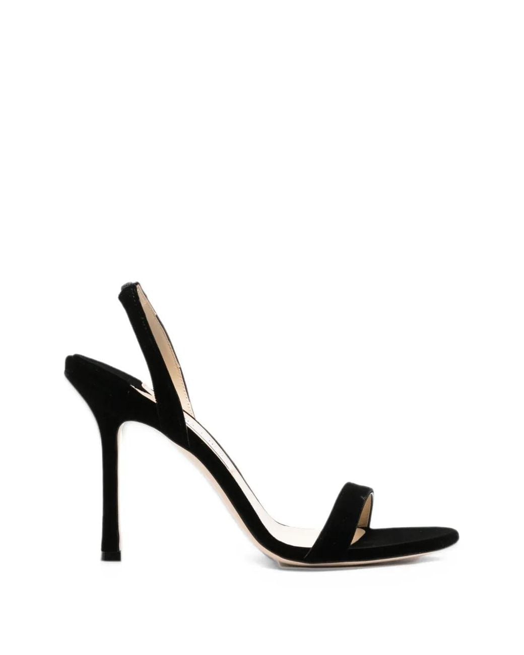 Jimmy Choo Black Jenn Velvet Sandals