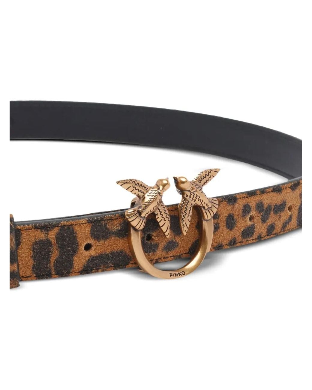 Pinko Leopard-Print Love-Birds Belt in White | Lyst display picture 2