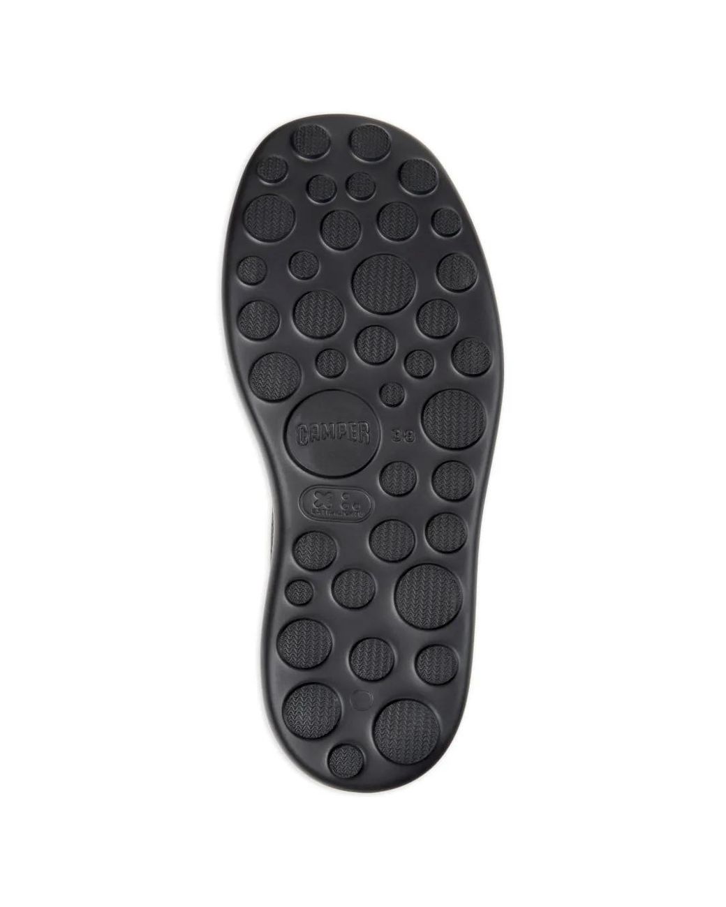 Camper Black Pelotas Flota Up Leather Sandals