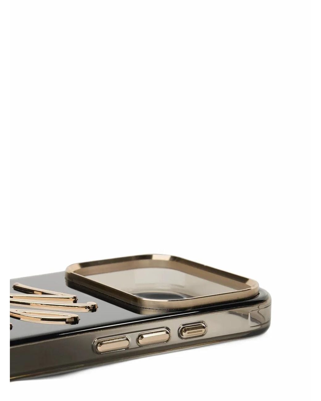 Karl Lagerfeld Black Autograph Faux-Pearl Strap Iphone 17 Pro Case