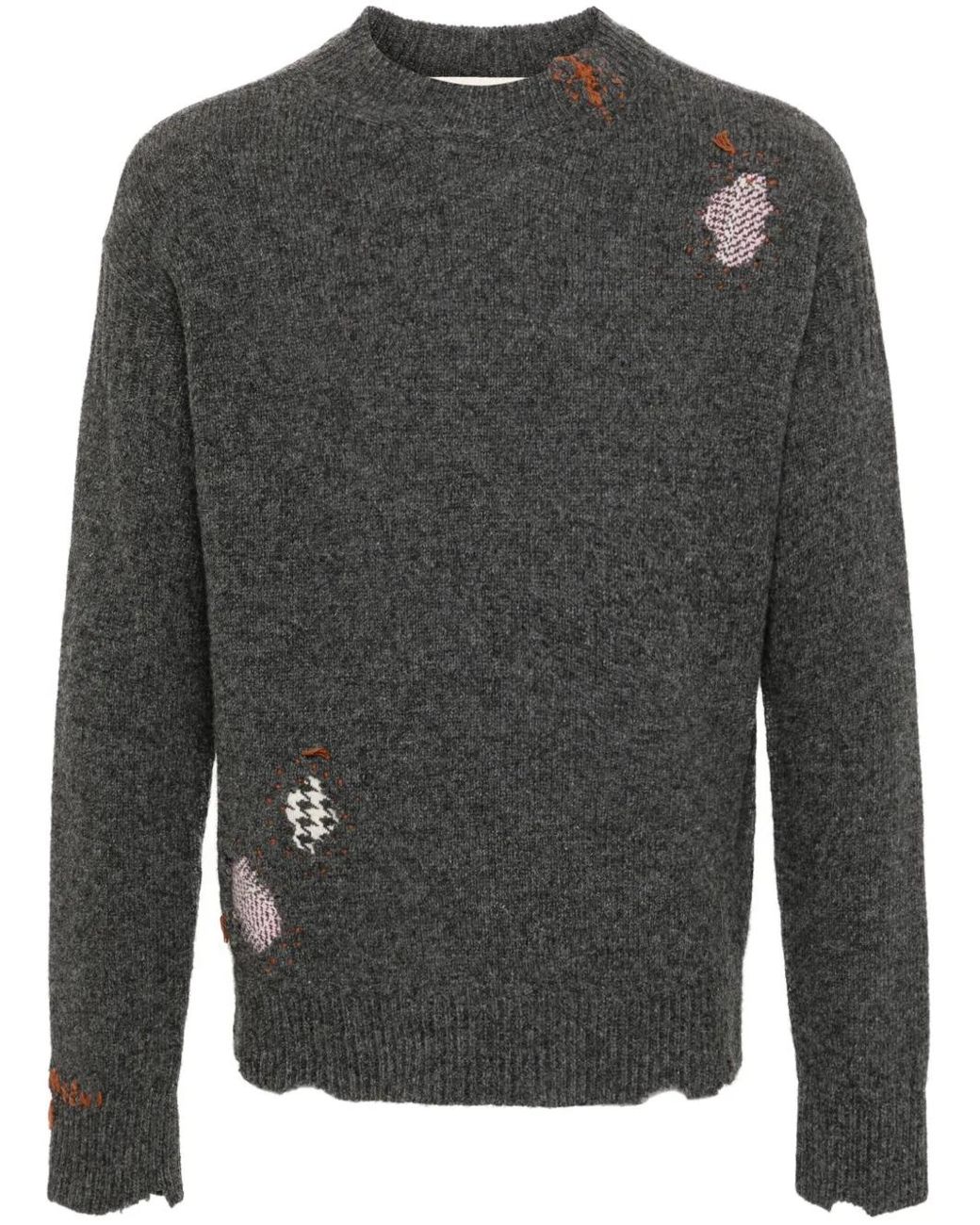 Pull Shetland À Effet Usé Marni pour homme en coloris Gray