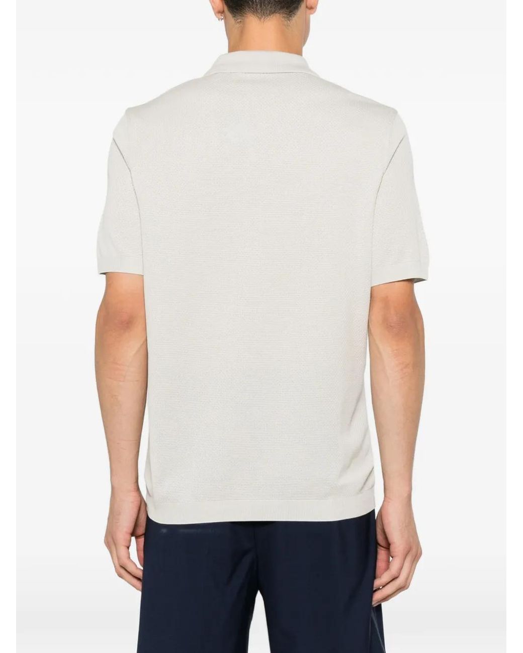 Corneliani White T-Shirt À Design Texturé for men