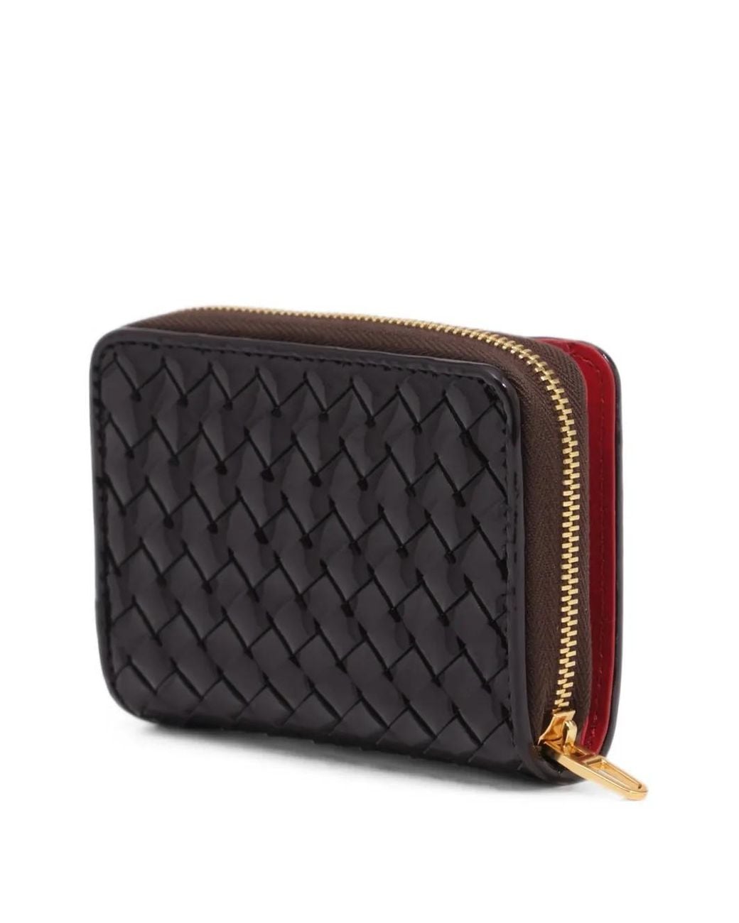 Bimba Y Lola Black Eggplant Plaited Flap Purse