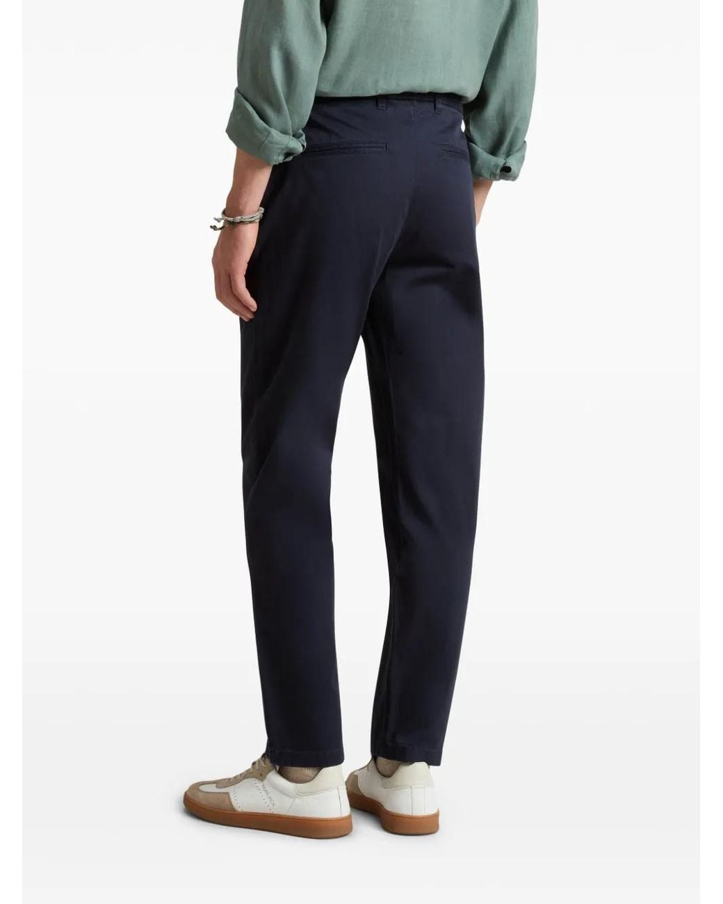 Woolrich Blue Cotton Trousers for men