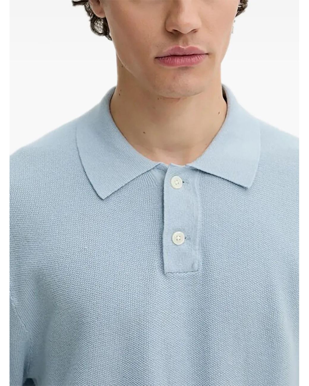 Levi's Blue Polo Boutonné À Poche Poitrine for men
