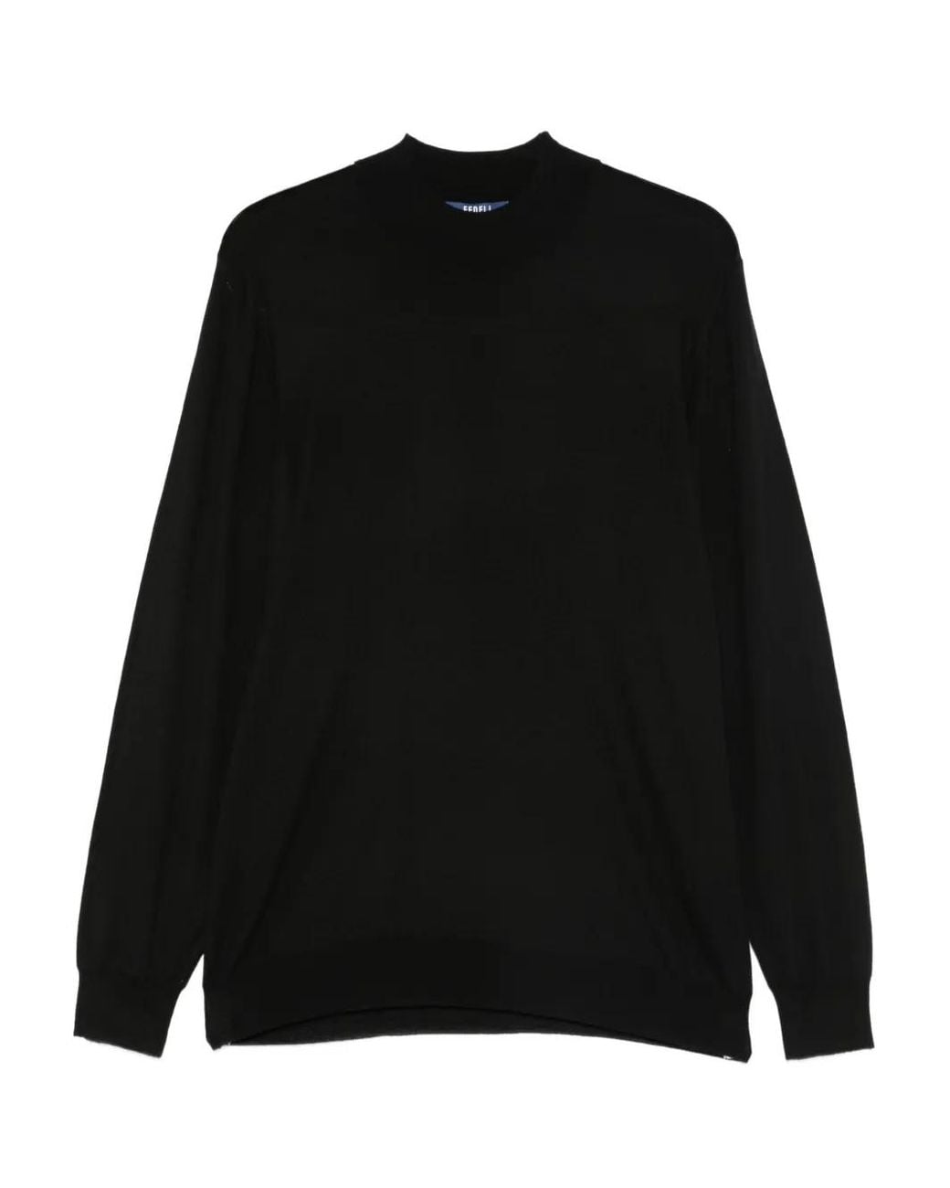 Fedeli Black Long-Sleeve Top for men