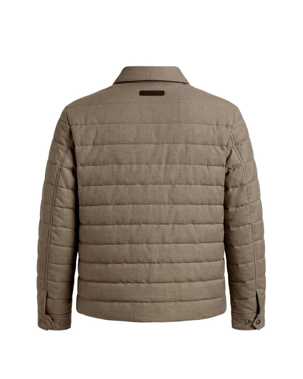 Gant Brown Quilted-Finish Zip-Up Jacket for men