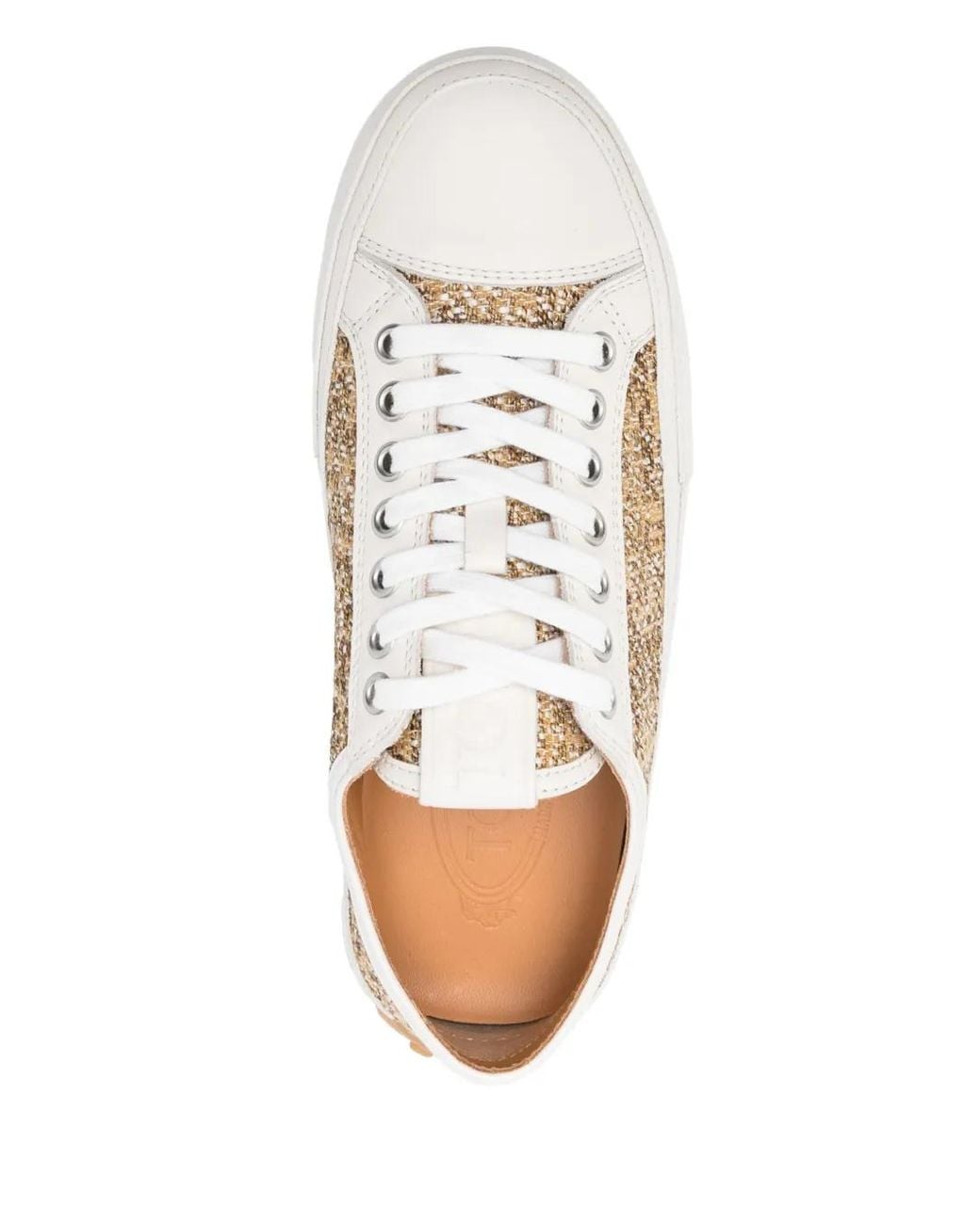 Tod's White Tweed Sneakers