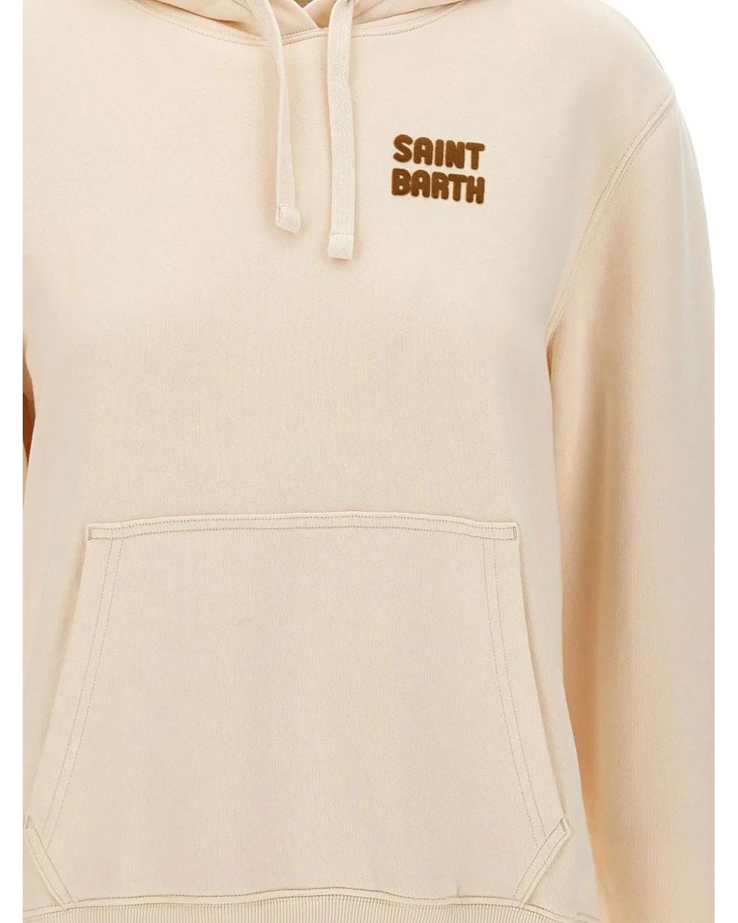 Mc2 Saint Barth Natural Virginia Logo-Patch Hoodie