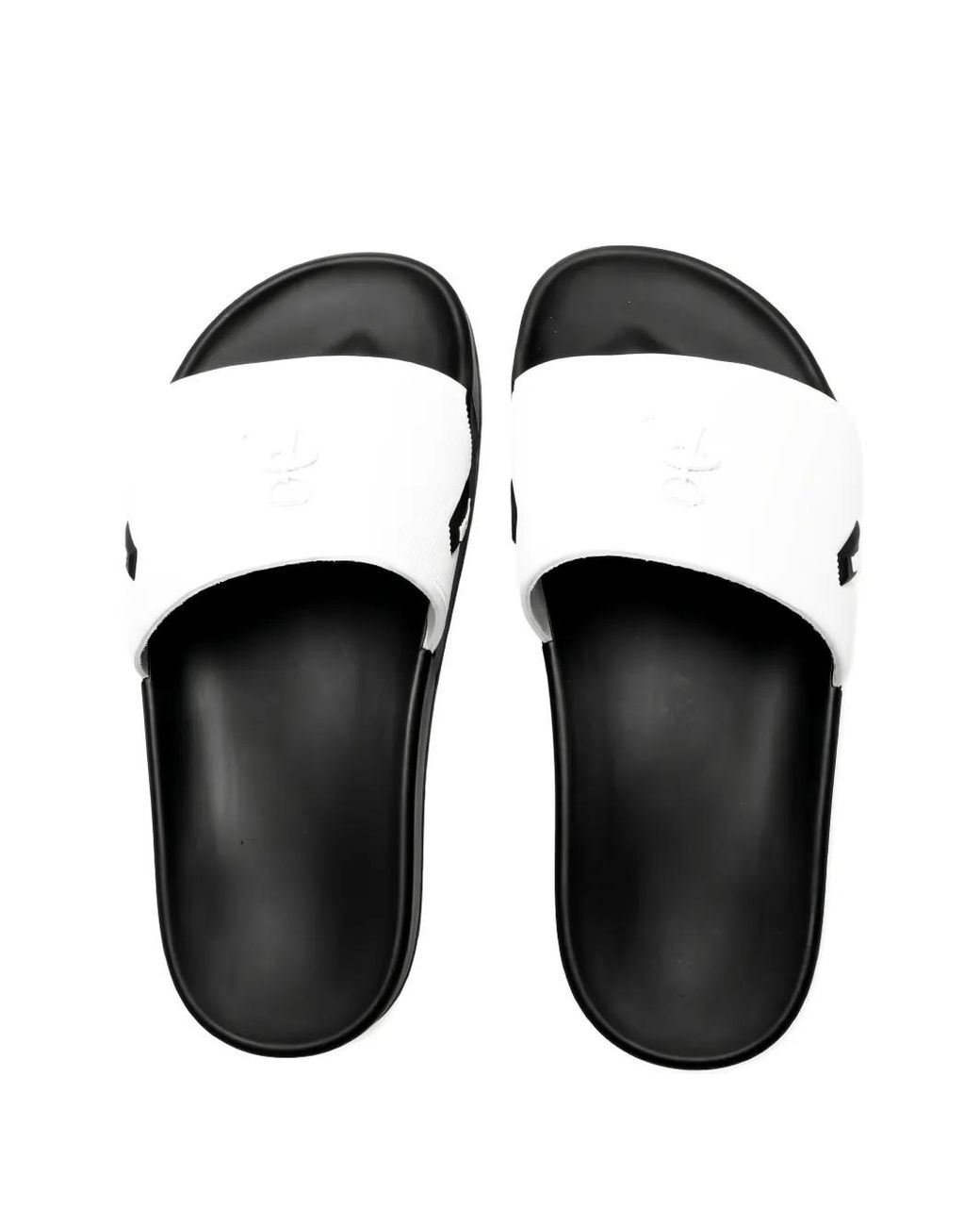 Raf Simons White Claquettes À Logo