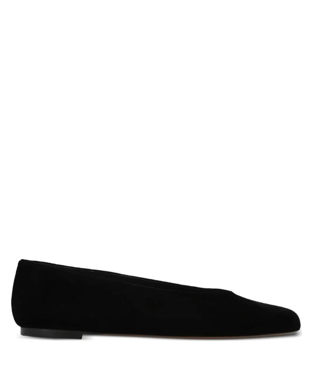 Neous Black Beid Round-Toe Ballet Flats