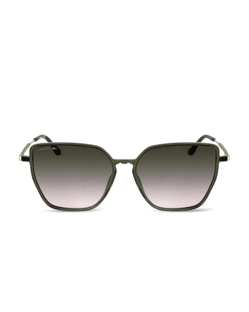 Lacoste Black Geometric-Frame Sunglasses