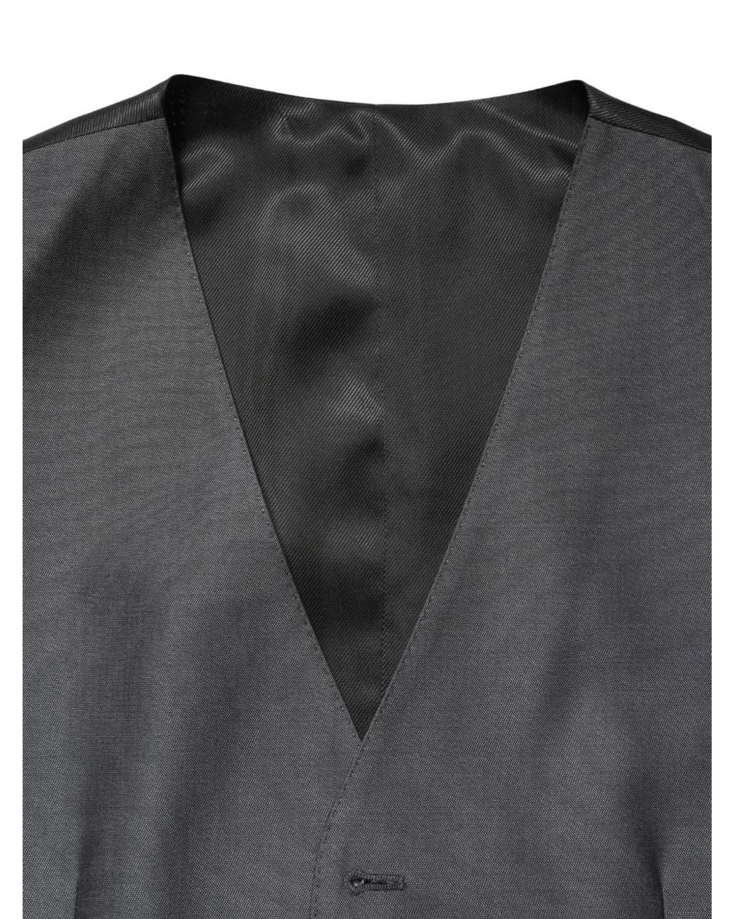 Dolce & Gabbana Black Single-Breasted Waistcoat for men