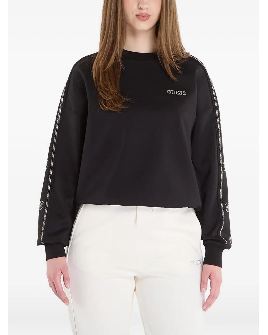 Guess Sweater Met Logo in het Black