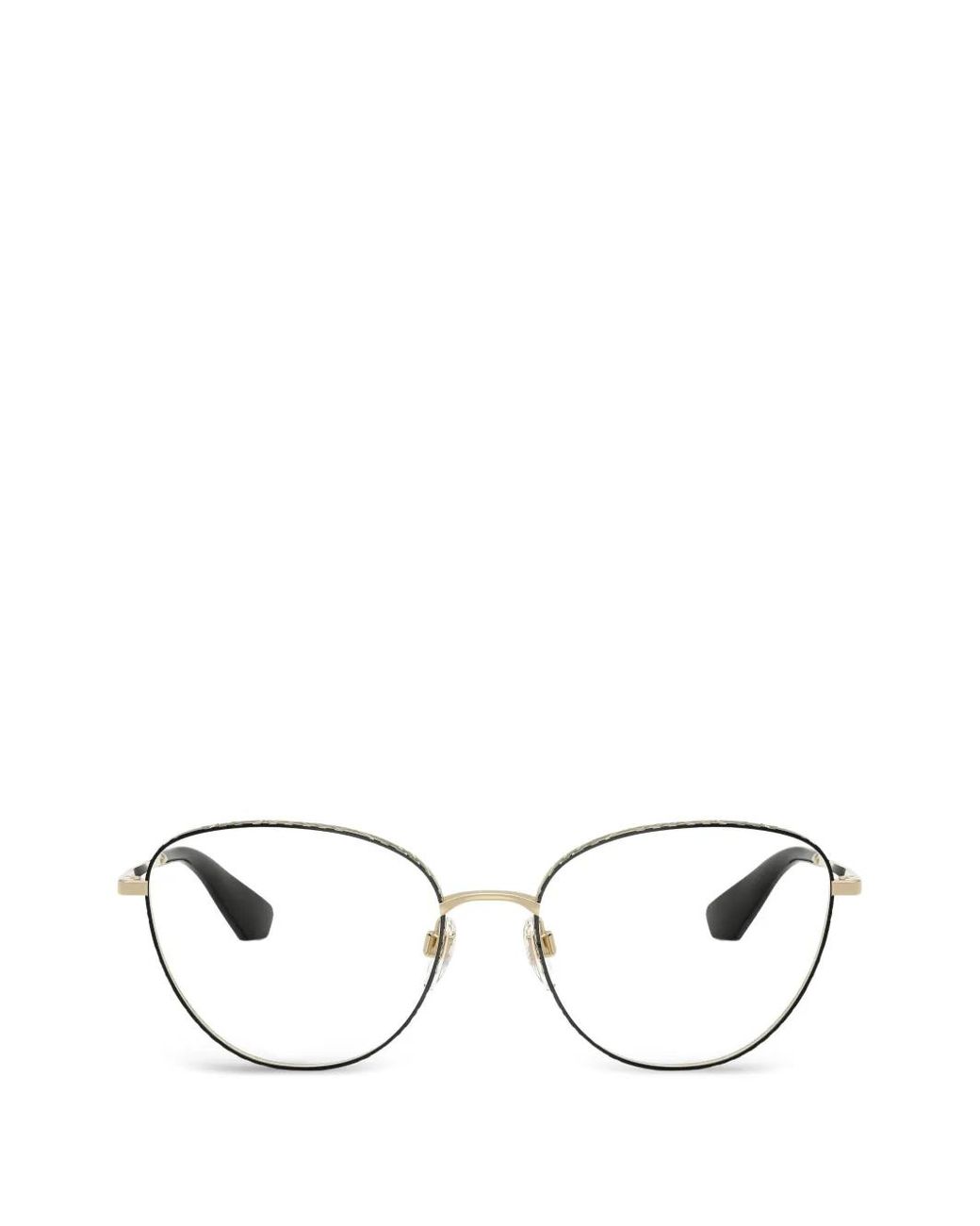 Burberry White Engraved Round-Frame Glasses