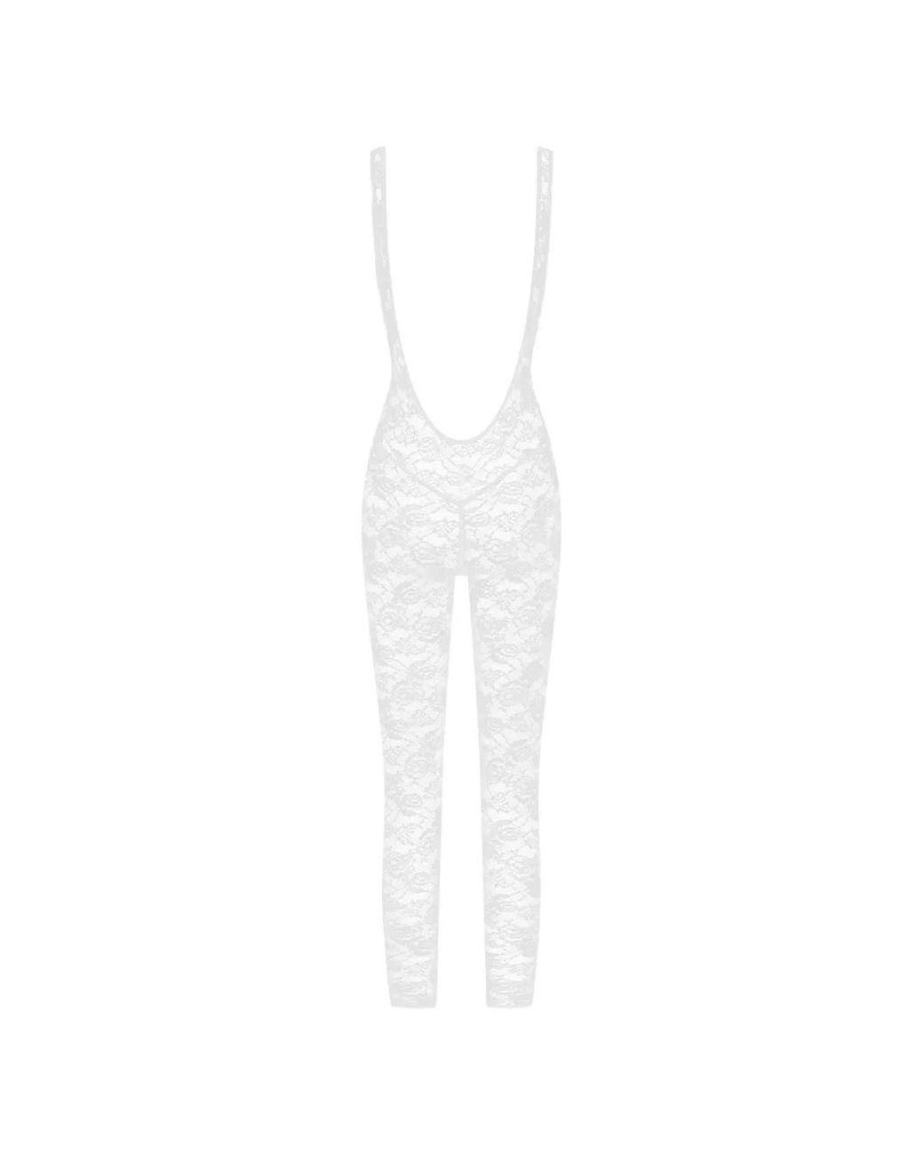 Maison Close White Flashback Backless Jumpsuit