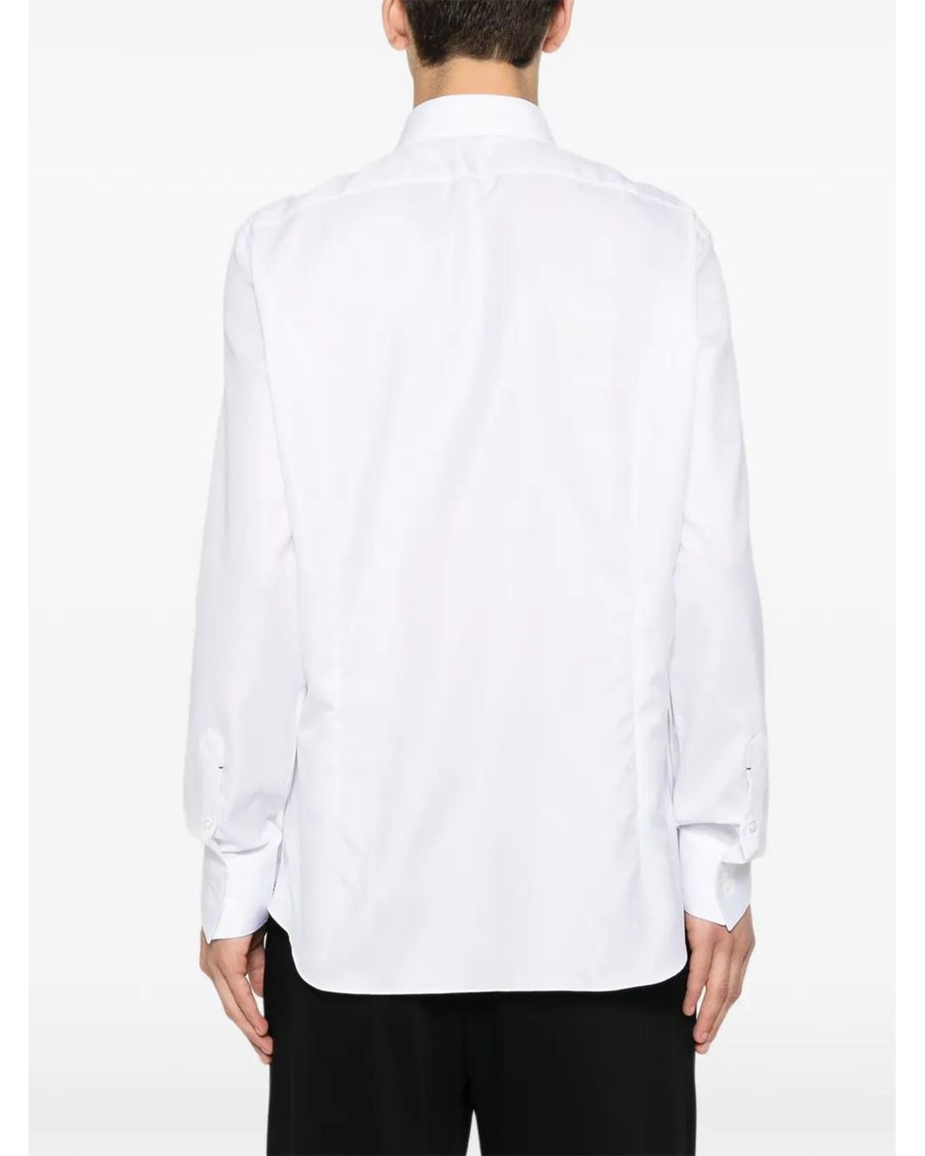 Mazzarelli White Long-Sleeve Shirt for men