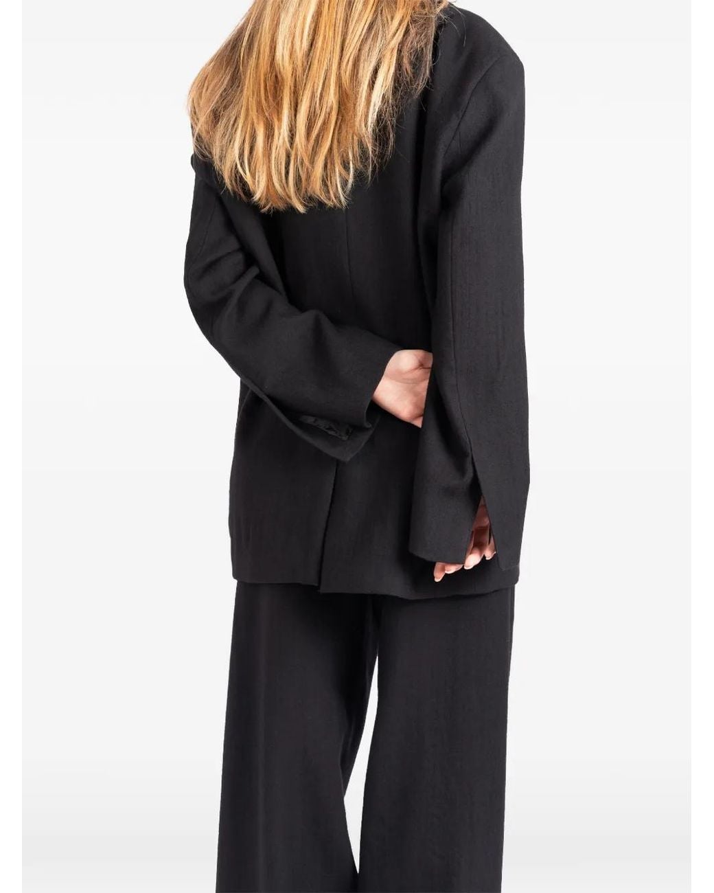 Societe Anonyme Black Berry Notched-Lapel Wool Jacket