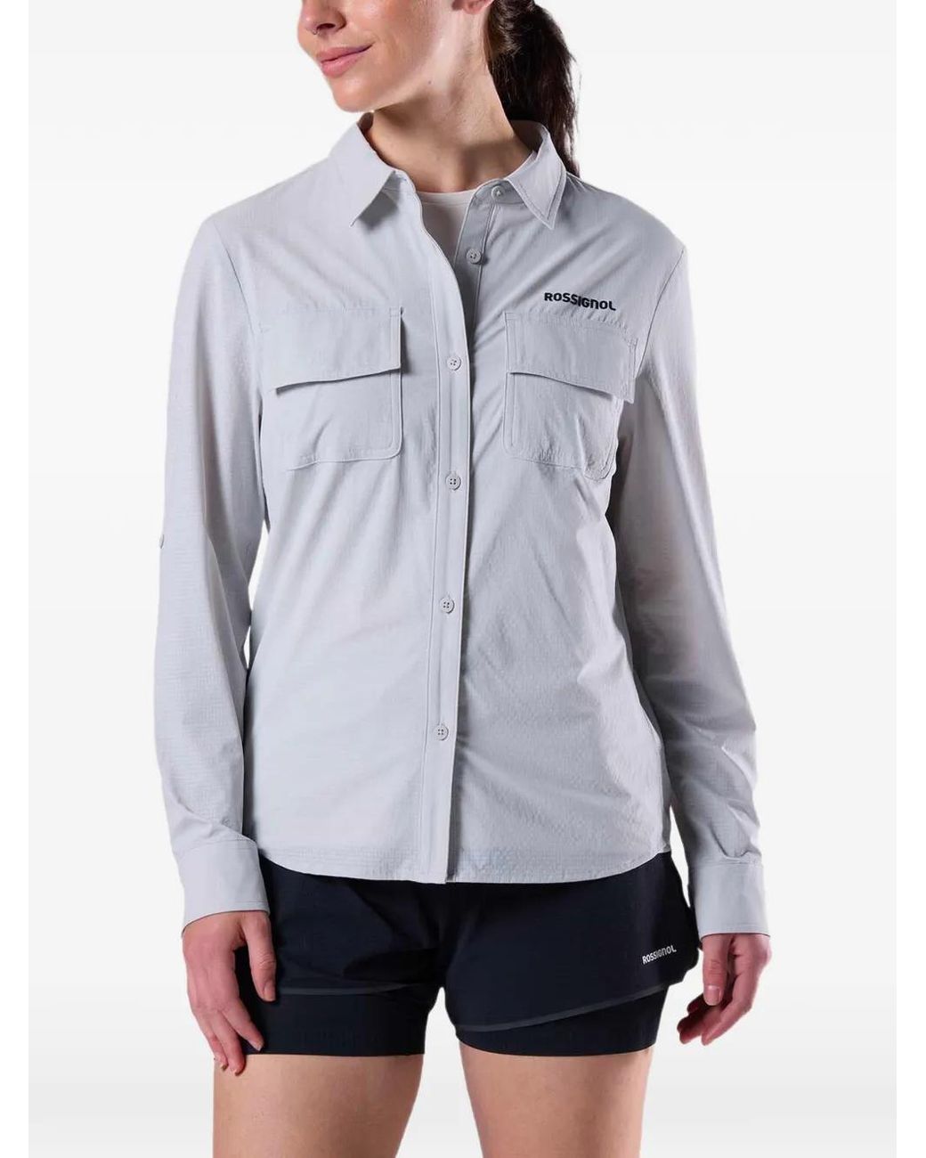 Rossignol Gray Long Sleeve Ventilation Shirt