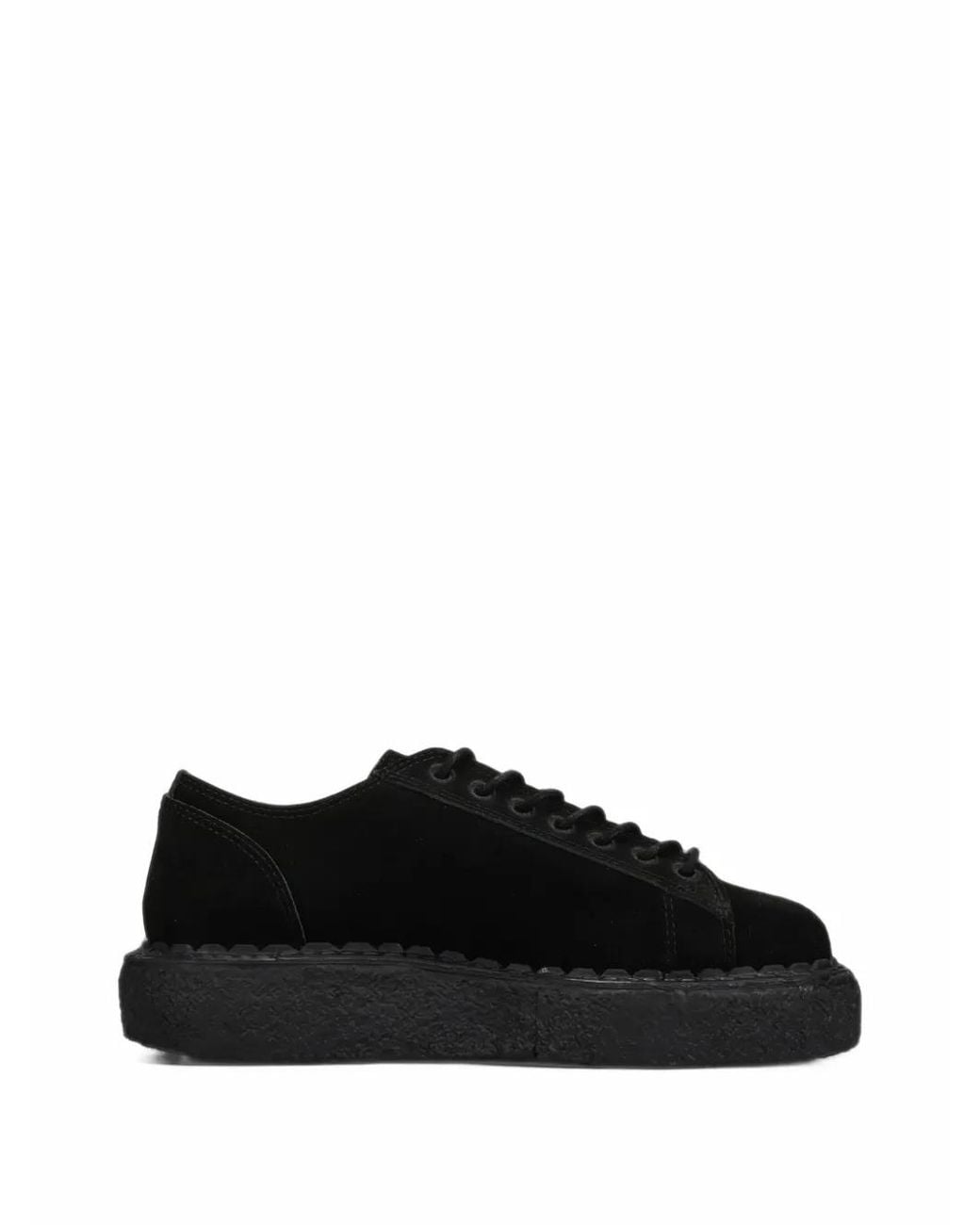 Maison Mihara Yasuhiro Black "Mark"Suede Monkey Shoes for men