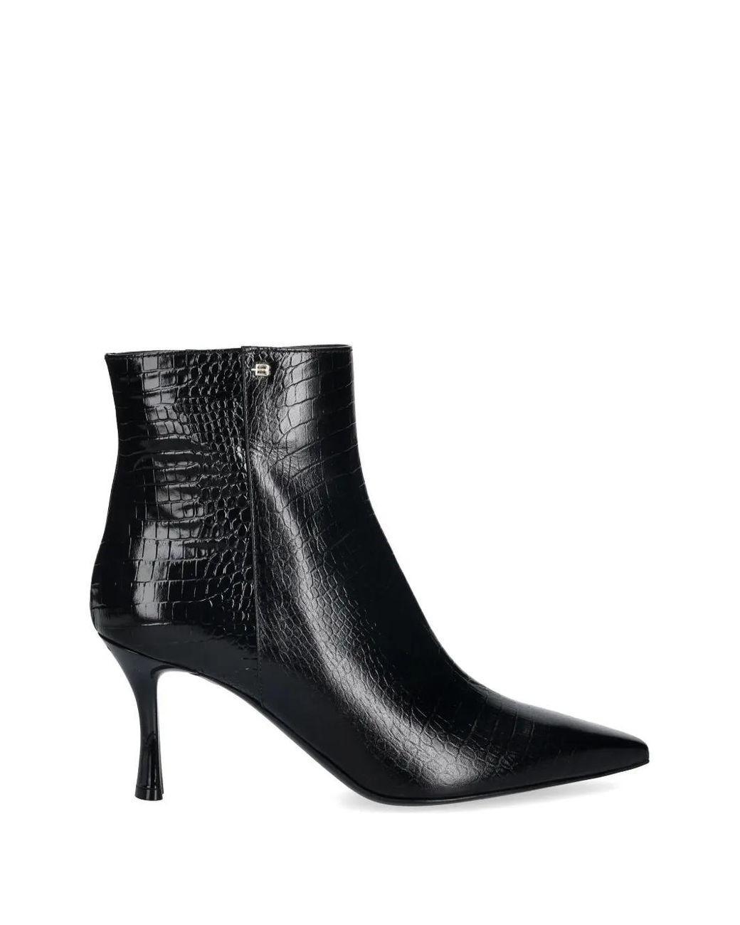 Baldinini Black Spitze Stiefel Mit Kroko-Effekt