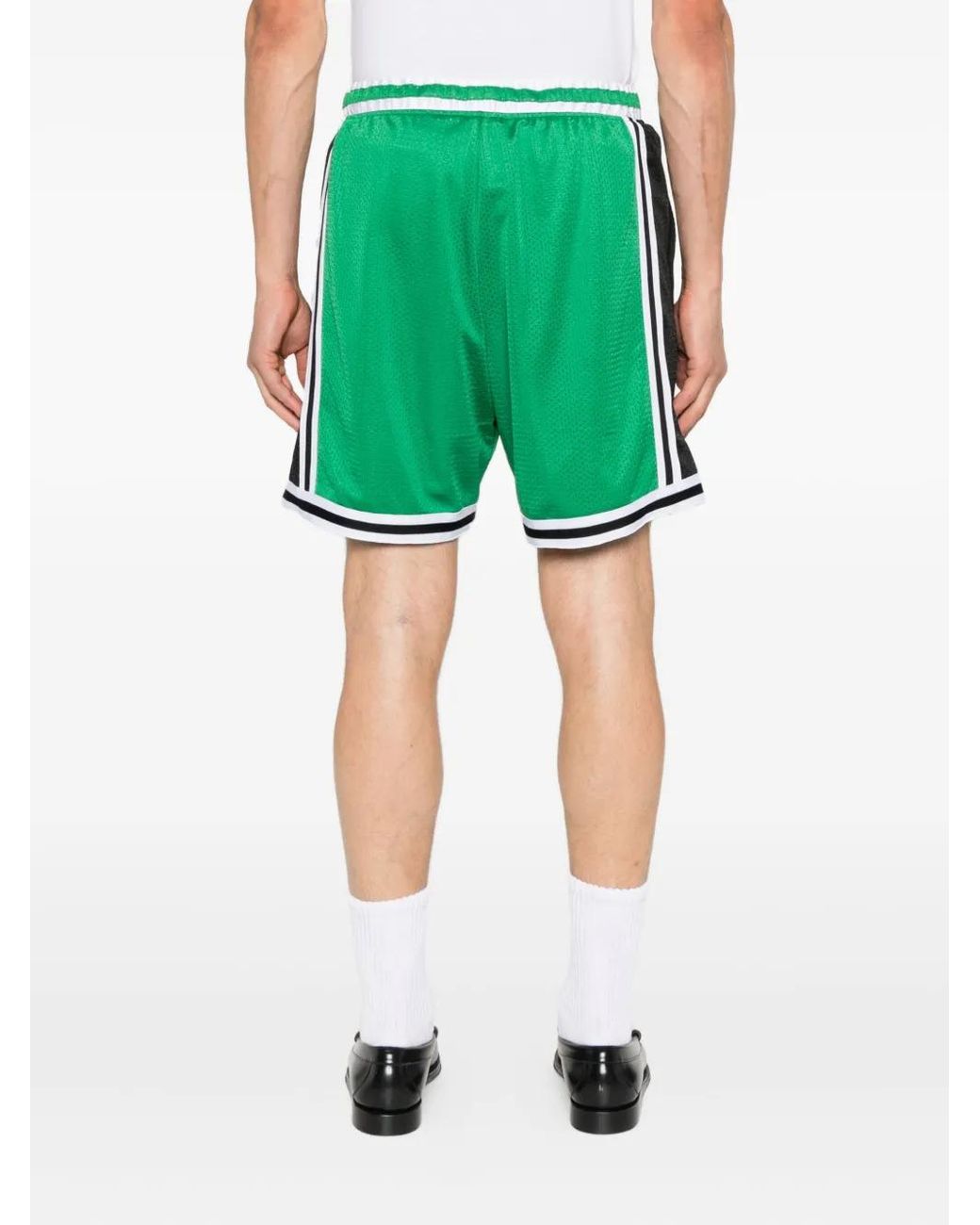 GALLERY DEPT. Green French-Logo Mesh Shorts for men