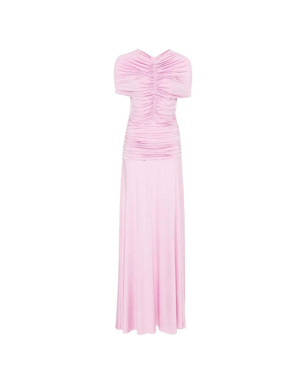 Self-Portrait Pink Jersey Gathered Maxi Dress