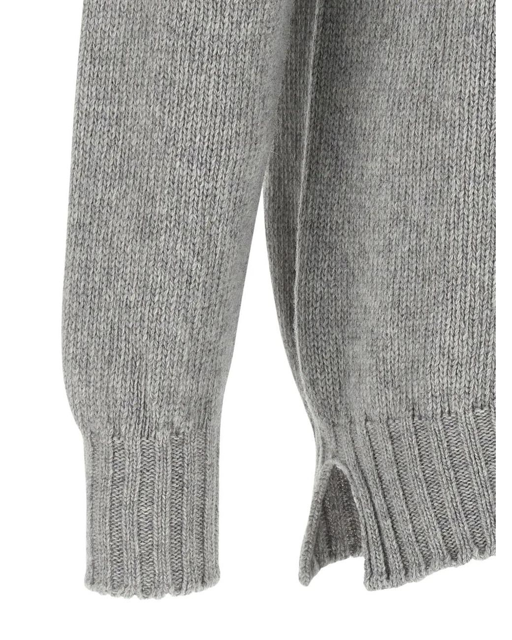 Ma'ry'ya Gray Cuffed Raglan Sweater for men