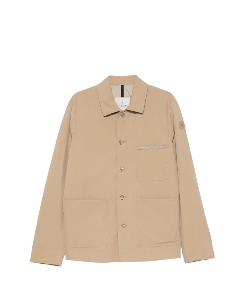 Moncler Natural Nanav Seersucker Shirt Jacket for men