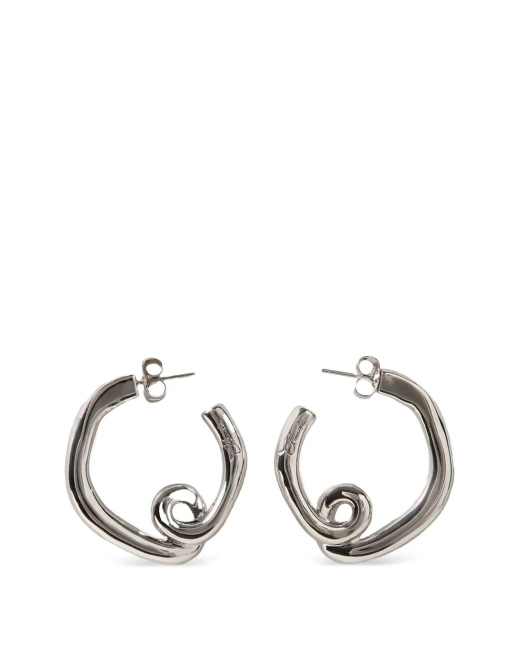 Claudie Pierlot Metallic Abstract-Hoop Earrings