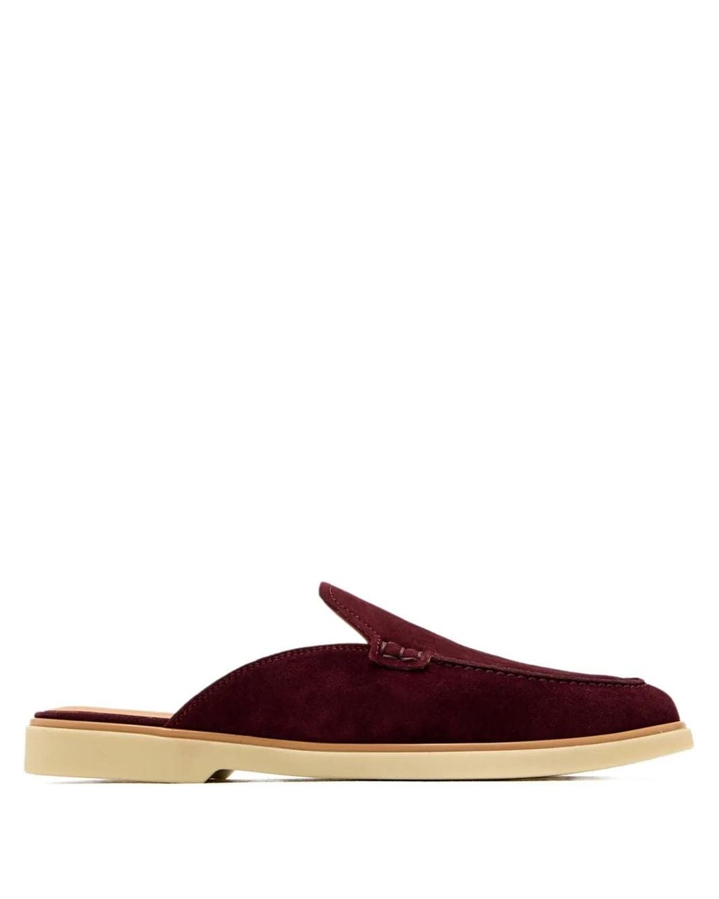 Magnanni Shoes Brown Suede-Leather Flat Mules