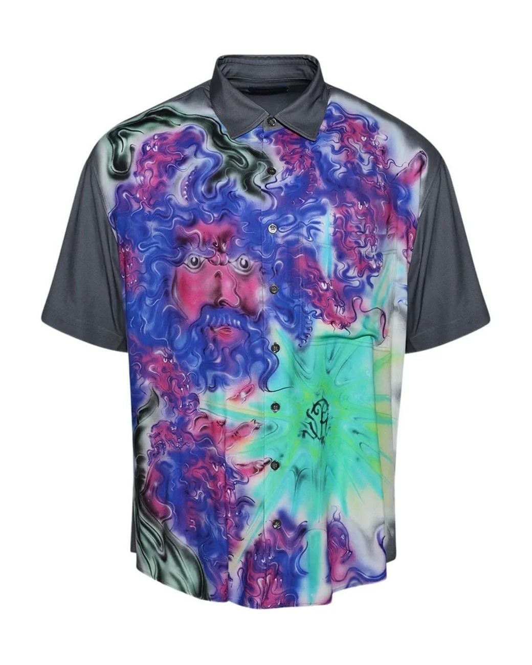 Camisa Estampada Casella Meyer de hombre de color Blue