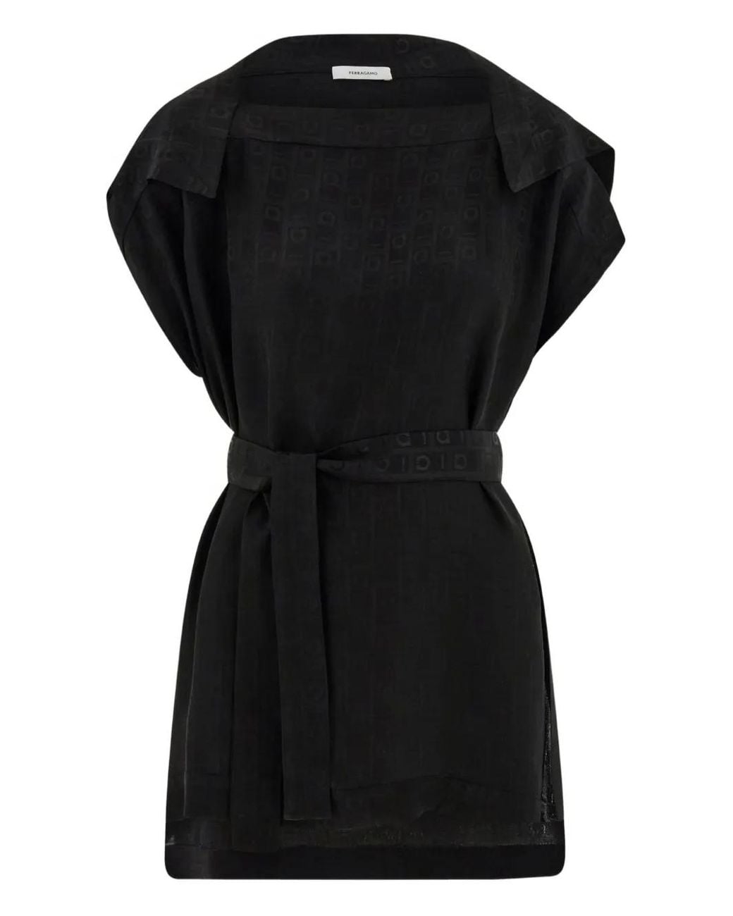 Ferragamo Blouse Met Monogram in het Black