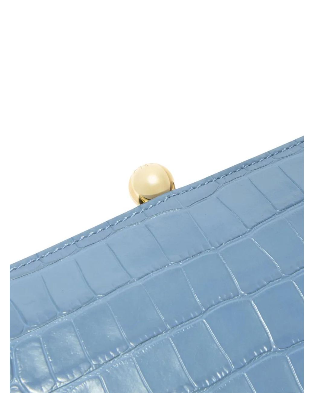 Furla Blue Alba Crocodile-Texture Clutch