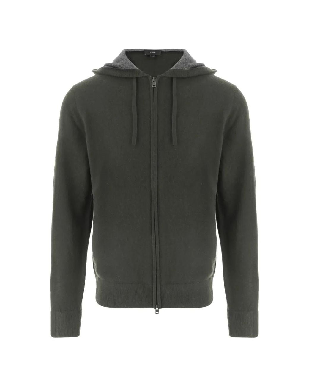Vince Gray Zip-Up Cashmere Hoodie for men