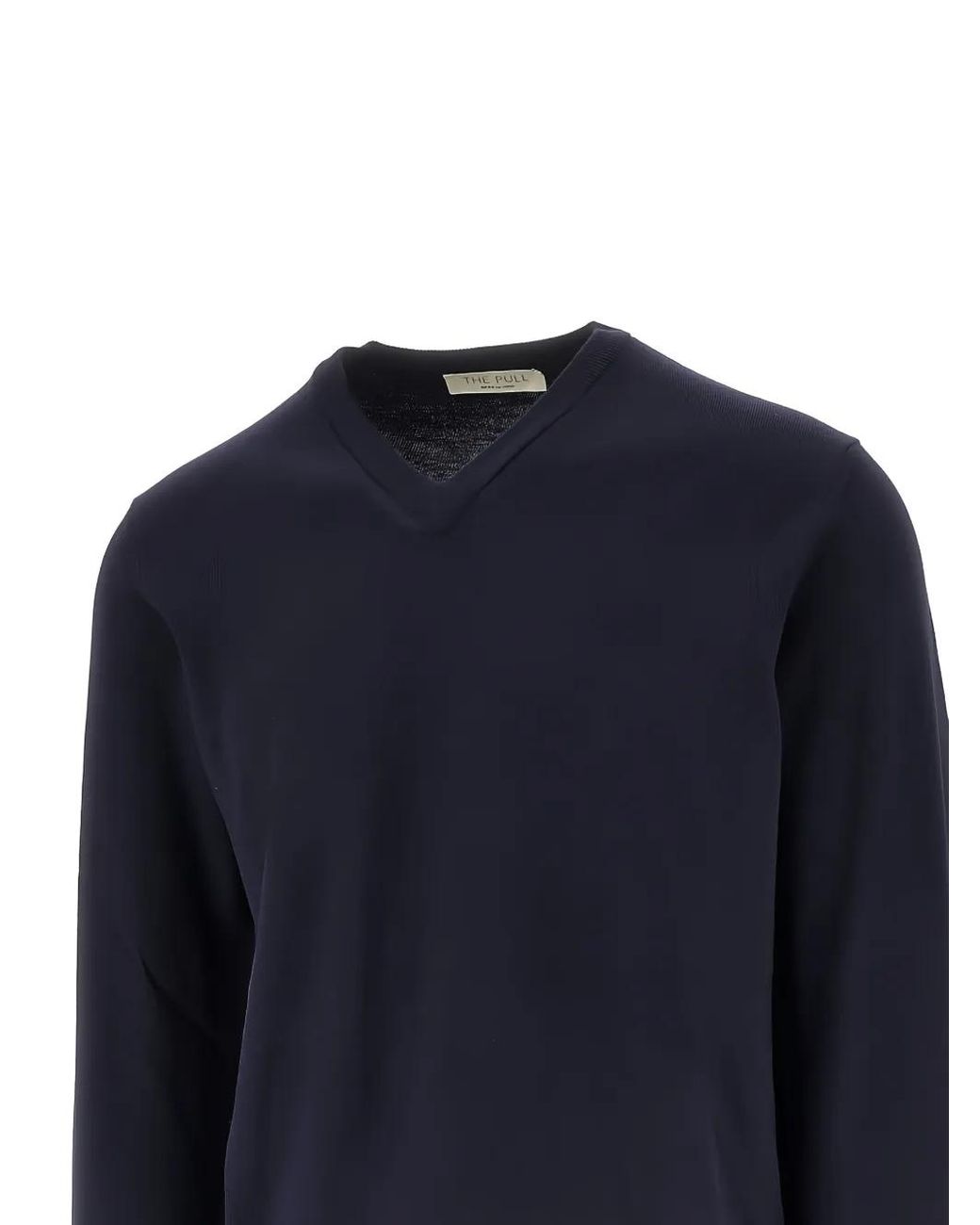 THE PULL Blue Pull À Col V for men