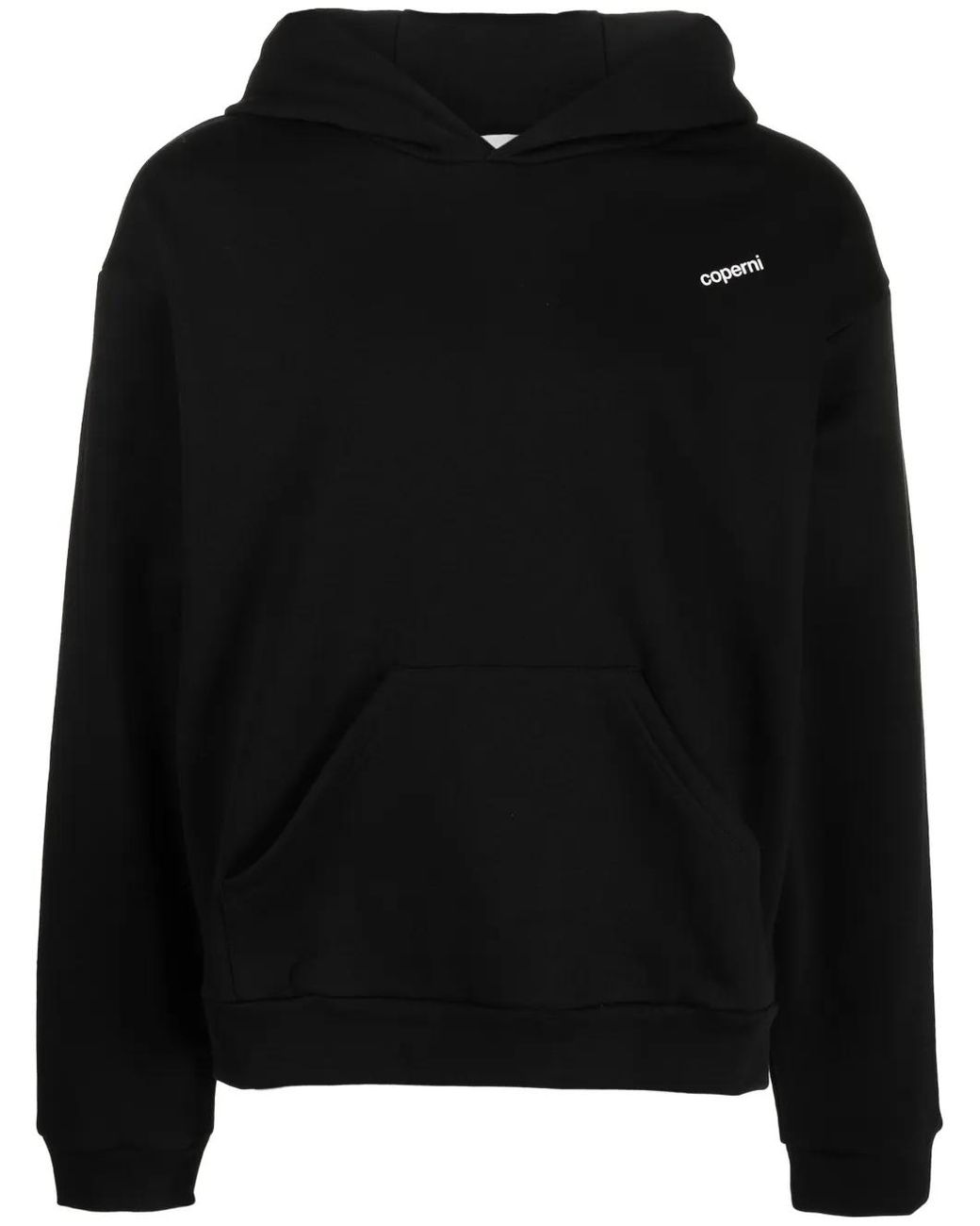 Coperni Black Logo-Print Jersey Hoodie for men