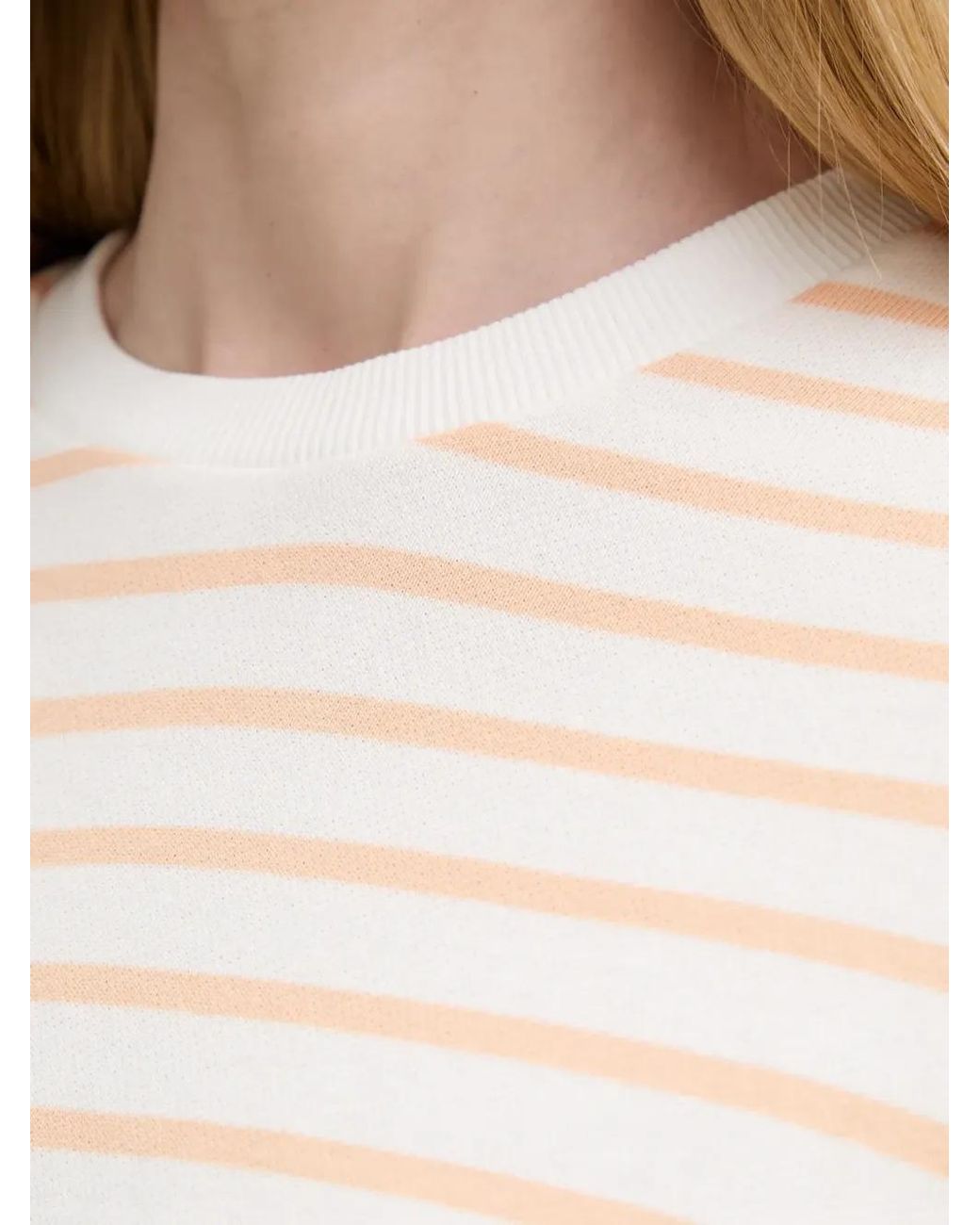 Marc O' Polo White Striped Sweatshirt