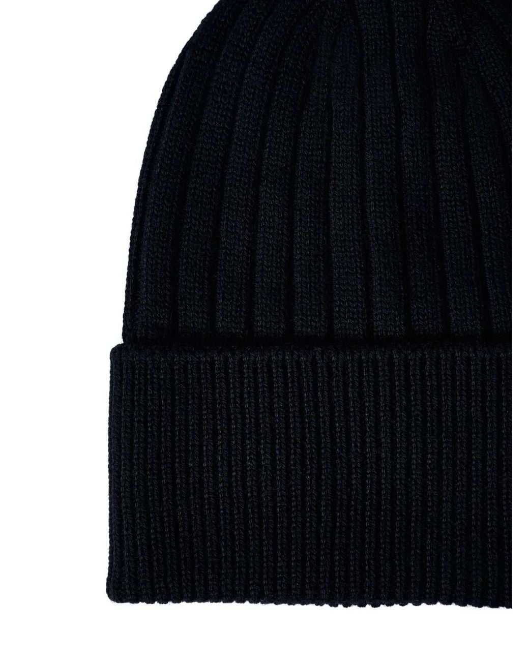 Gucci Black Logo-Patch Wool Beanie for men